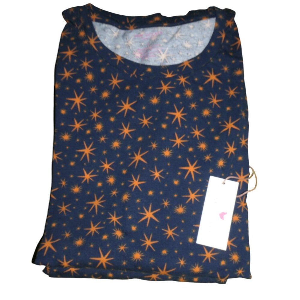 Pink chicken- Women’s winter stars pajama set - Size S- NWT